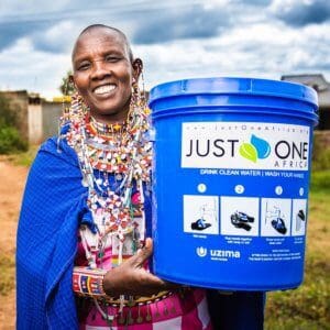 Maasai Woman With Water Filter